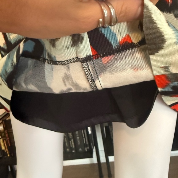 Milly Red and Black Sheath Mini Dress Sleeveless Crew Neck - Picture 9 of 10